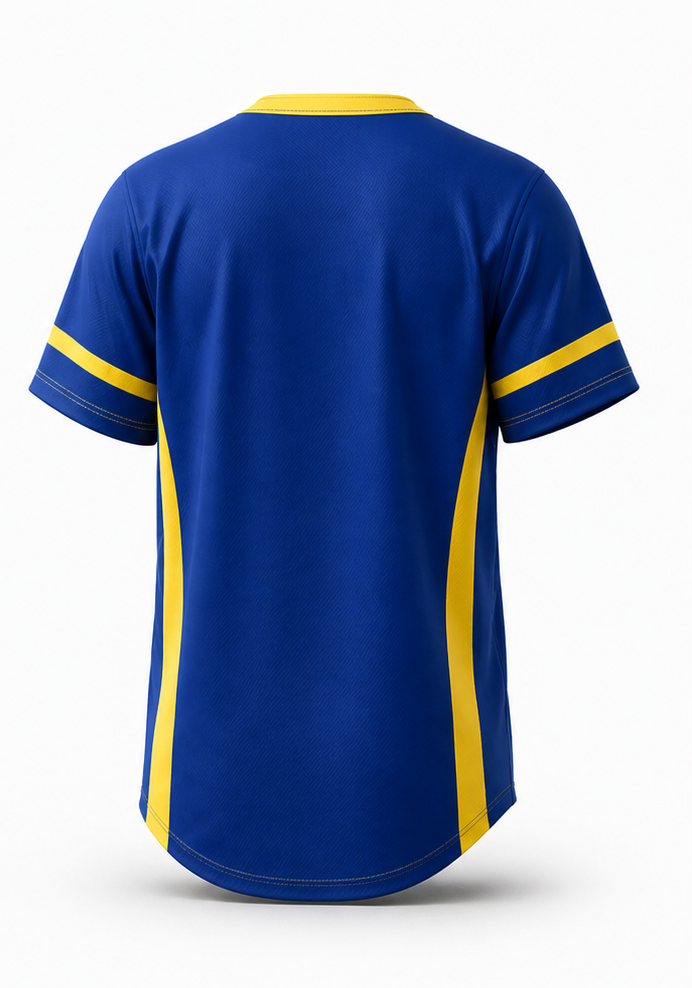 Baseball Uniform Game Jersey - Back View