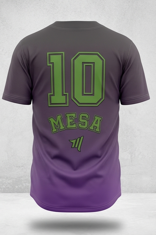 Baseball Uniform Training Jersey - Back View