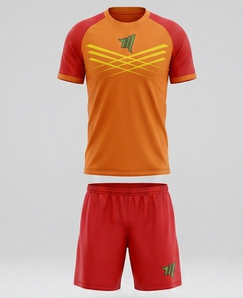 Soccer Game Uniform Round Neck Raglan
