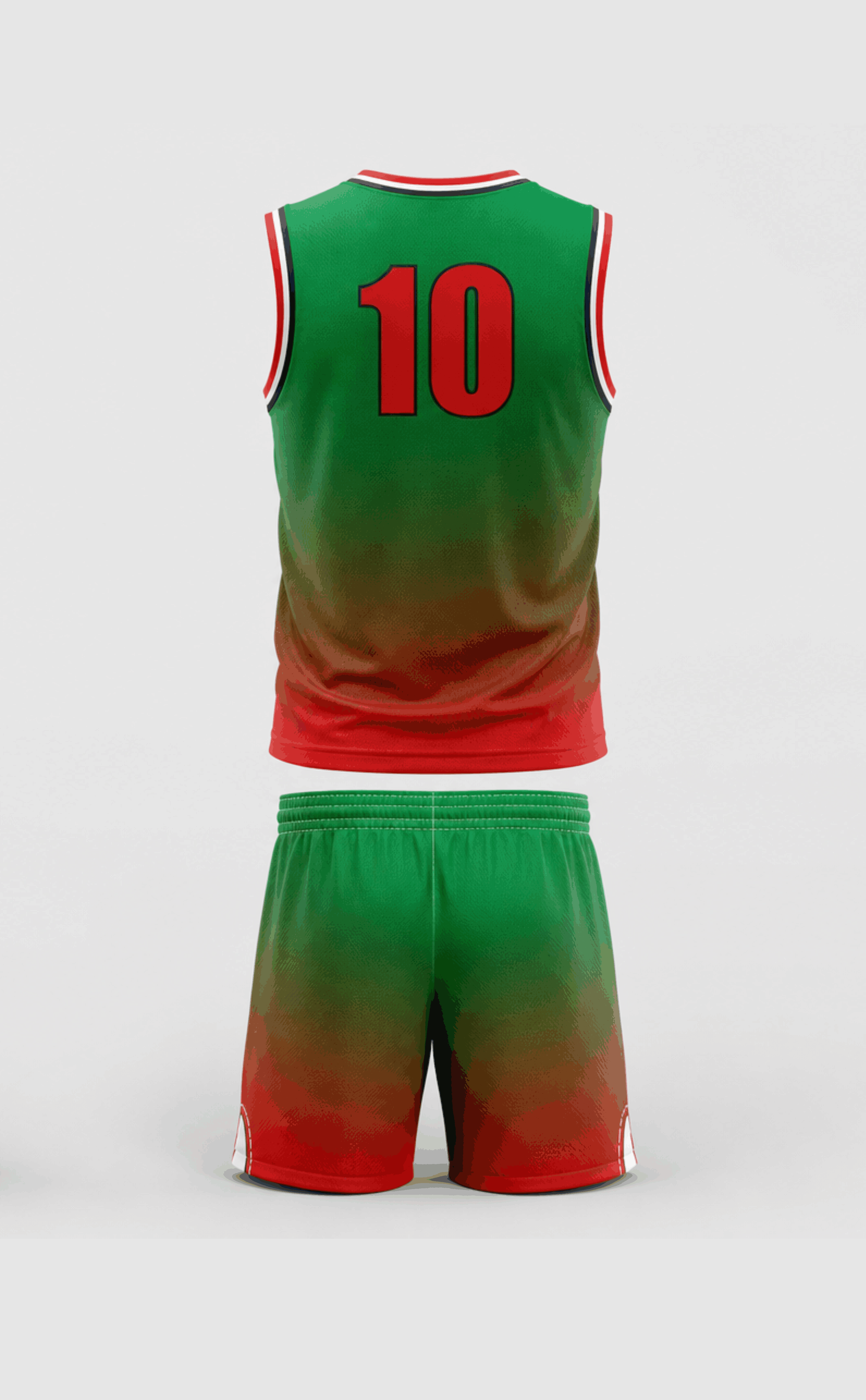 Basketball Team Uniform Crew Neck - Back View