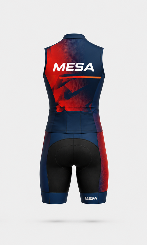 Cycling Wear Sleeveless Kit - Back View