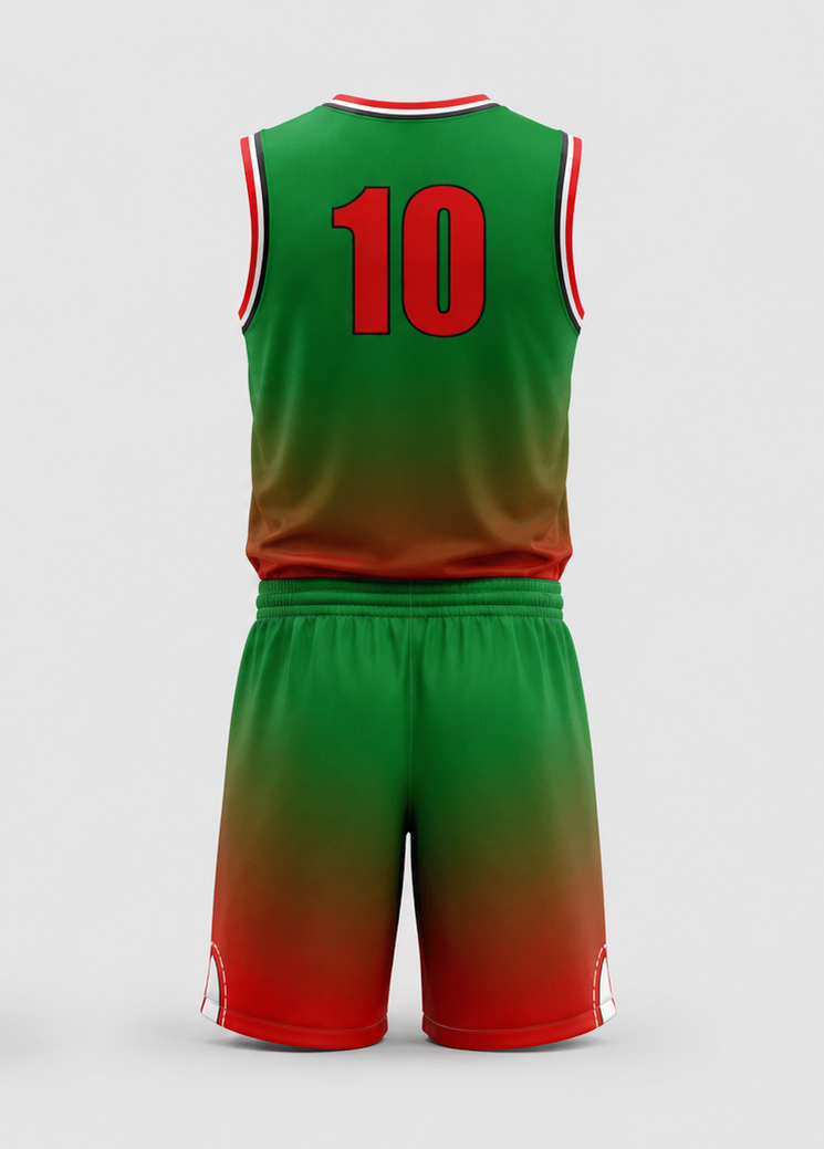 Basketball Team Uniform Crew Neck - Back View