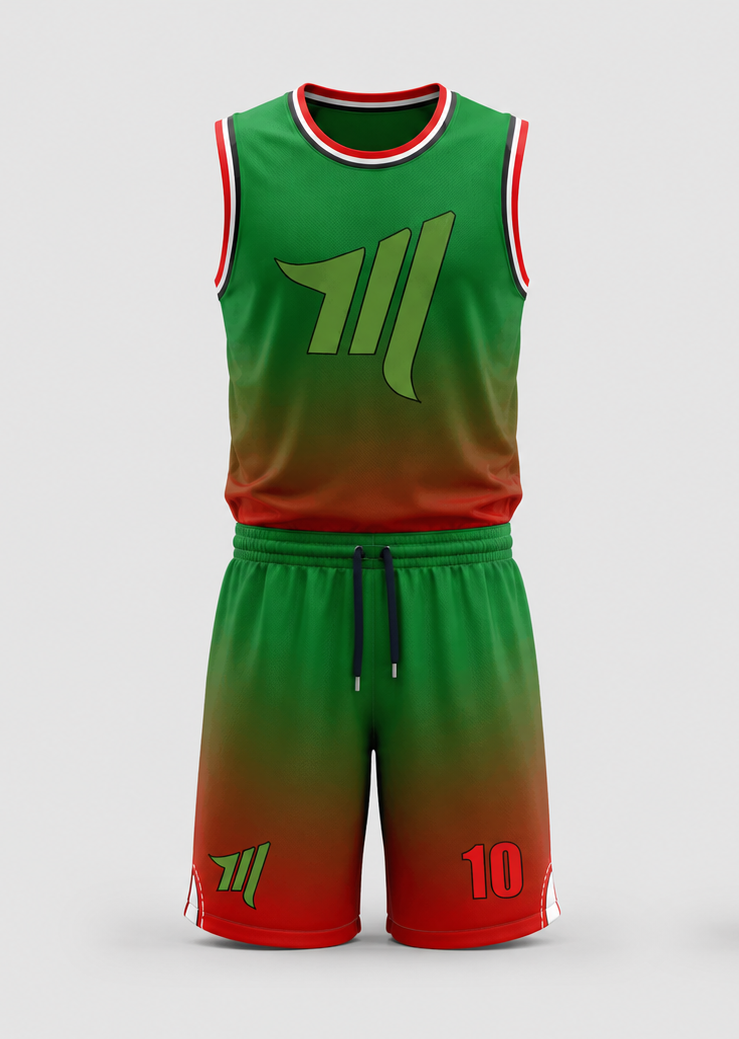 Basketball Team Uniform Crew Neck - Front View
