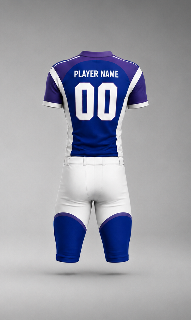 Custom American Football Uniform - Back View