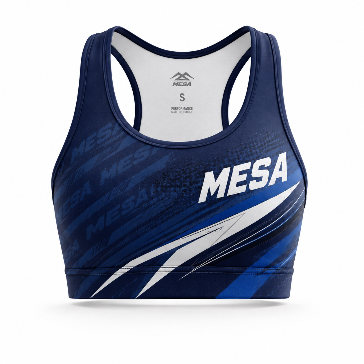 MESA Elite Sublimation Performance Sports Bra - Front View
