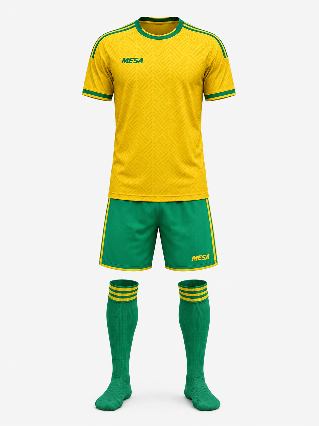 MESA Golden Striker Soccer Uniform - Front View