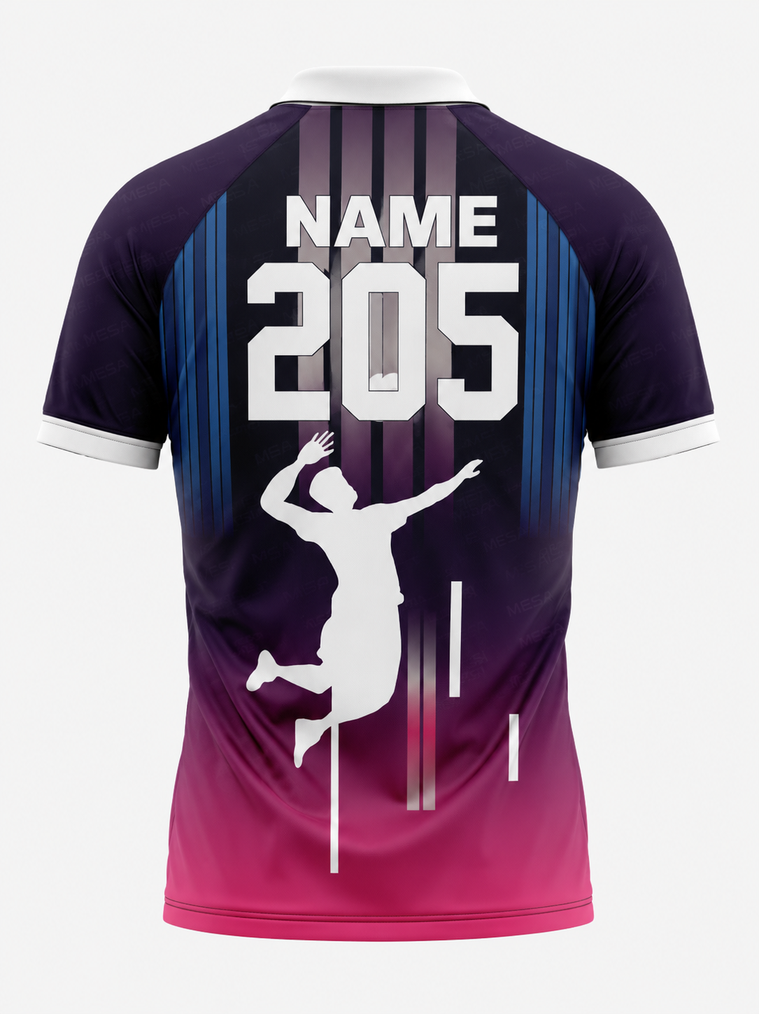 MESA Elite Sublimated Volleyball Polo - Back View