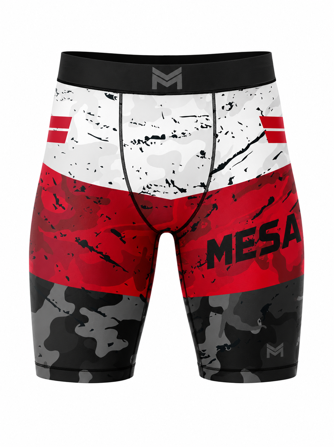 Elite Camo Compression MMA Shorts - Front View