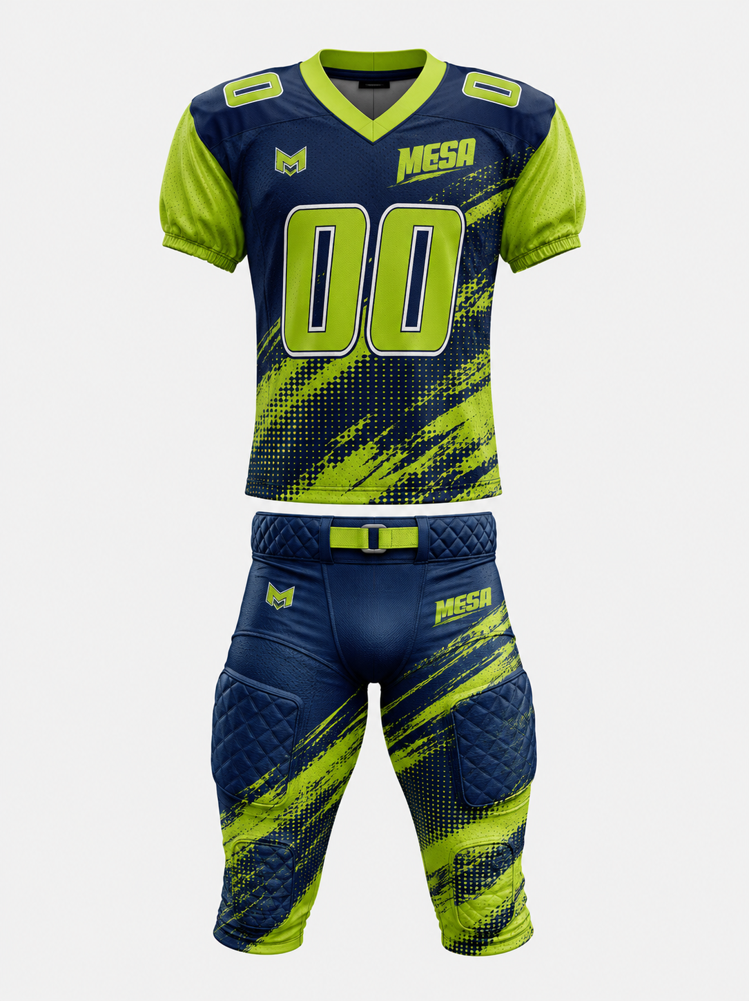 MESA Neon Rush Pro American Football Uniform - Front View