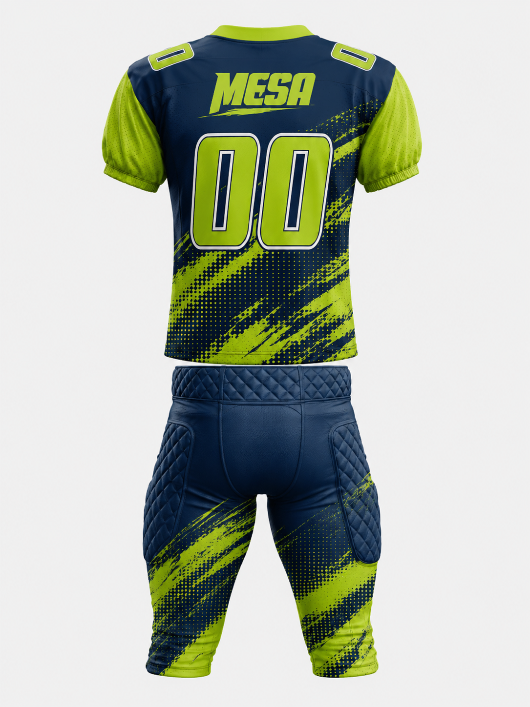 MESA Neon Rush Pro American Football Uniform - Back View